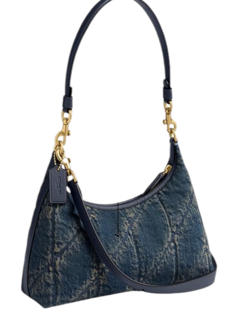 Coach Juliet Denim Shoulder Bag 25 Gold Hardware New with Tags - Picture 2 of 5